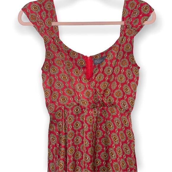 Costa Blanca Collection Red Printed Flowy Dress - Picture 6 of 7